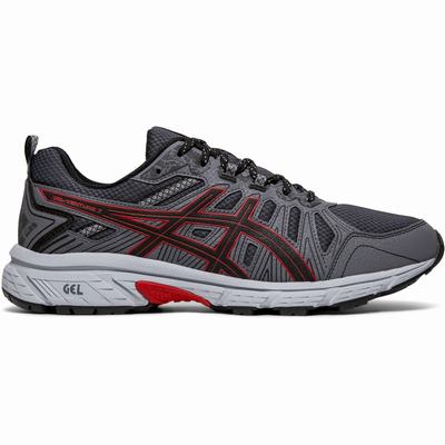 Asics Gel-Venture 7 - Miesten Polkujuoksukengät - Mustat/Punainen